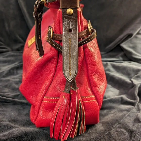 Dooney & Bourke Red Satchel Purse - Picture 4 of 10